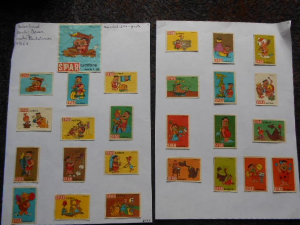 Flintstones etiketten Spar 1967 luciferetiketten, Ophalen of Verzenden, Gebruikt