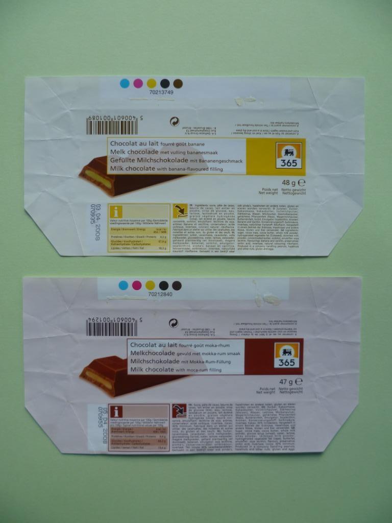 Chocolade Delhaize chocolat emballages wikkels omslagen x 2, Collections, Marques & Objets publicitaires, Enlèvement ou Envoi