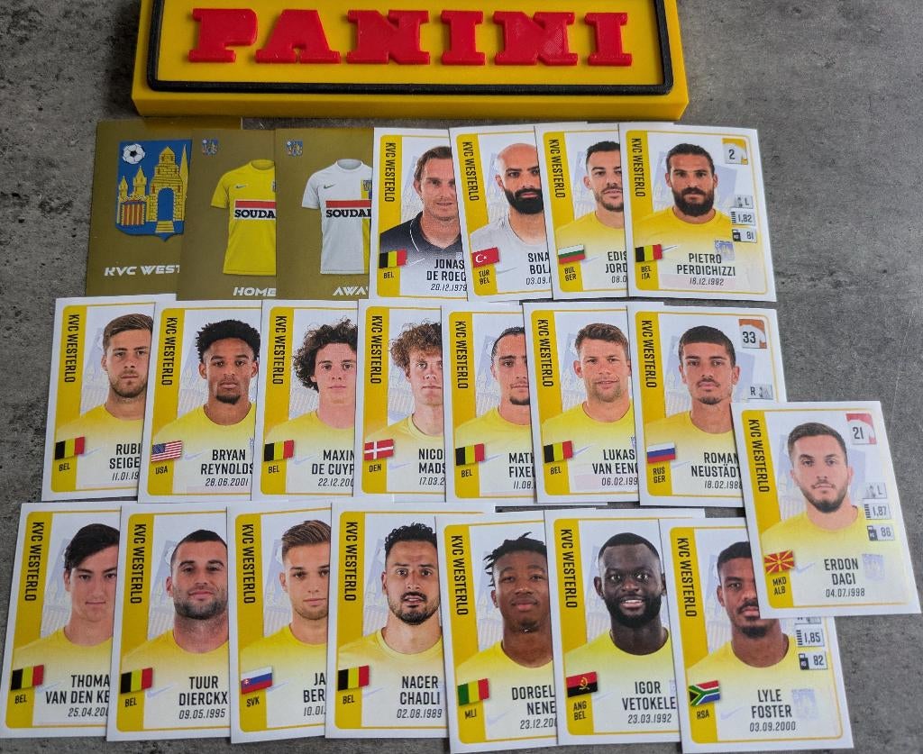 Panini FOOTBALL 2022/23 22 AUTOCOLLANTS WESTERLO FOOT, Enlèvement ou Envoi, Neuf