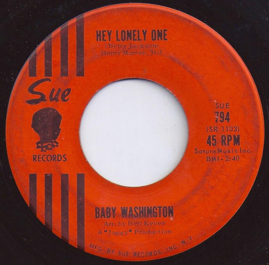 Baby Washington ‎– Hey Lonely One " Popcorn ", 7 inch, Single, Ophalen of Verzenden, Zo goed als nieuw