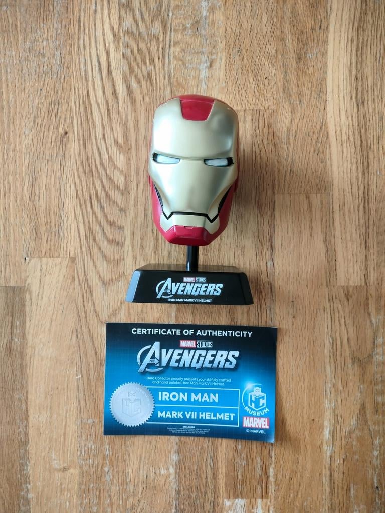 MARVEL Iron Man Mark VII helmet beeld, Ophalen of Verzenden, Zo goed als nieuw, Film, Beeldje, Replica of Model