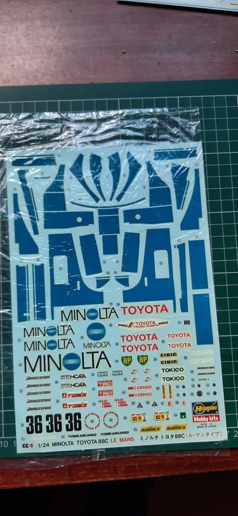 Autocollants : Minolta Toyota 88 cc Le Mans 1/24, Hobby & Loisirs créatifs, Enlèvement ou Envoi, Neuf