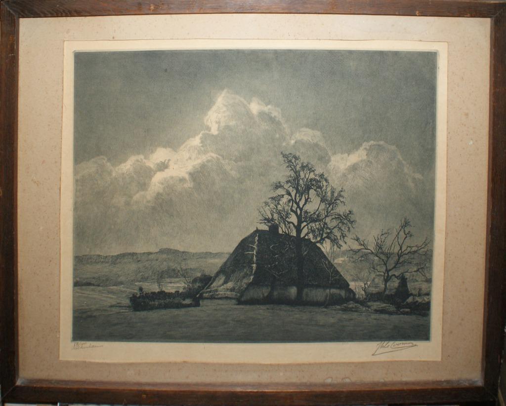 Jan De Cooman (1893-1949): Wolkentorens (67 x 54 cm), Antiek en Kunst, Ophalen of Verzenden