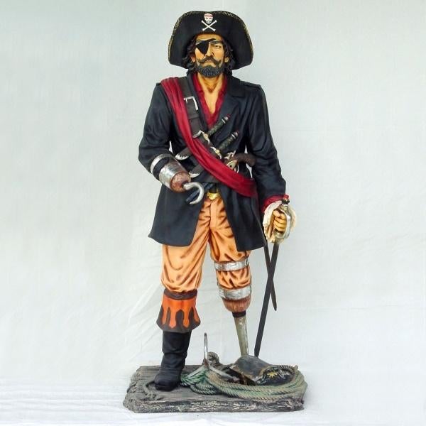 Statue de pirate 190 cm - pirate grandeur nature