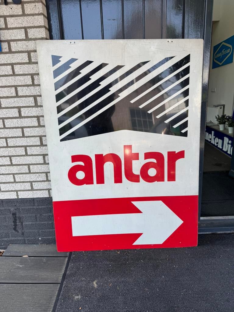 antar oud groot garage reclamebord, Ophalen, Gebruikt, Reclamebord