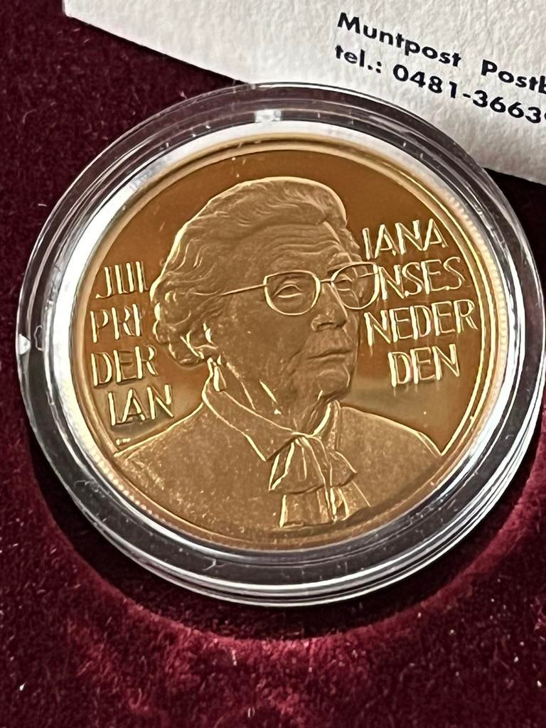 Juliana 90 ans, Timbres & Monnaies, Enlèvement ou Envoi, Autres valeurs, Or, Monnaie en vrac