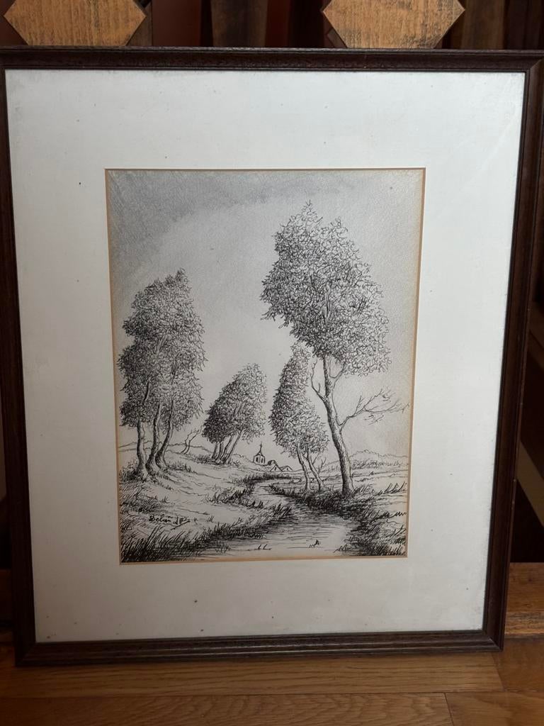 Pentekening ingekaderd prijs per stuk, Ophalen
