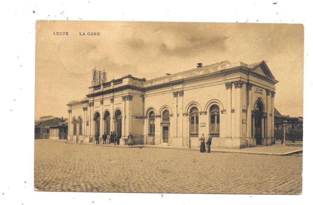 Leuze NA136: La Gare 1908, Envoi, Avant 1920, Affranchie, Hainaut