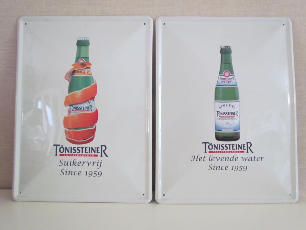 2x reclameplaat Tönissteiner, Ophalen of Verzenden, Zo goed als nieuw, Reclamebord