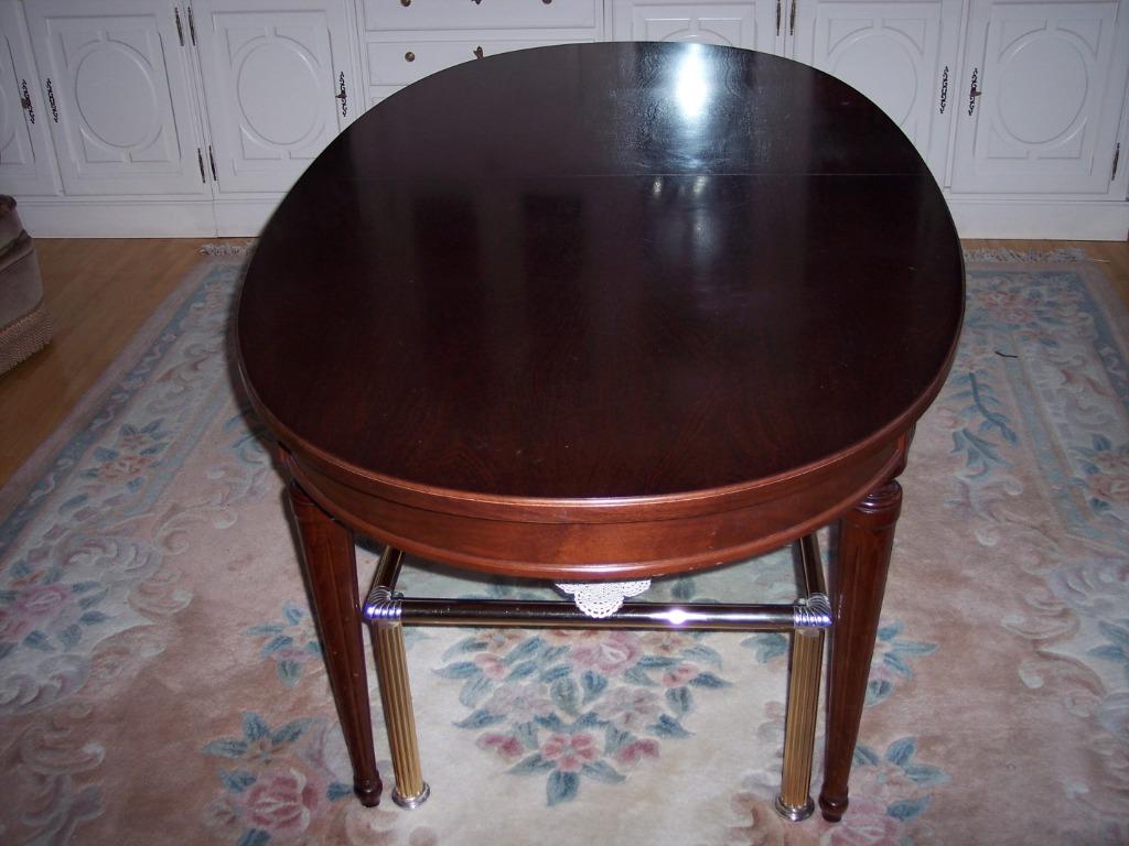 table à manger ovale extensible, 100 à 150 cm, Enlèvement, Utilisé, 200 cm ou plus