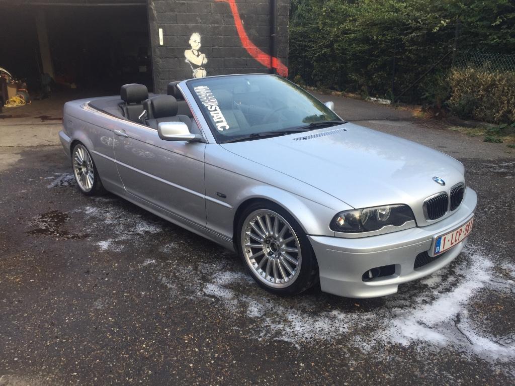 BMW 320Ci E46 Cabrio met 3.0 M54B30 blok, Auto's, BMW, Zwart, Zwart, Leder, Particulier