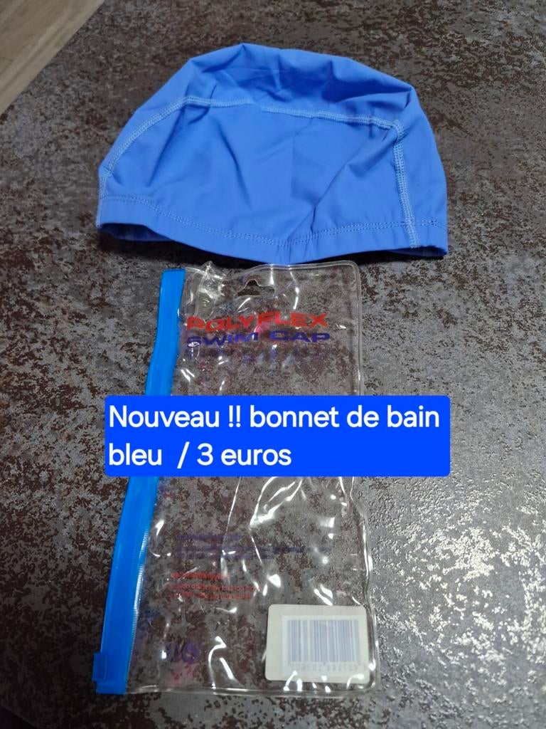 Nouveau !! Bonnet de bain bleu, Enlèvement ou Envoi, Neuf, Bonnet