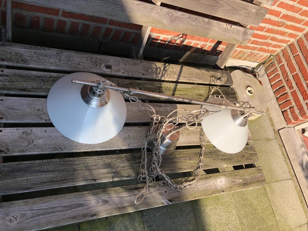 vintage IKEA Kroby hanglamp, Maison & Meubles, Lampes | Suspensions, Comme neuf, Verre, Enlèvement