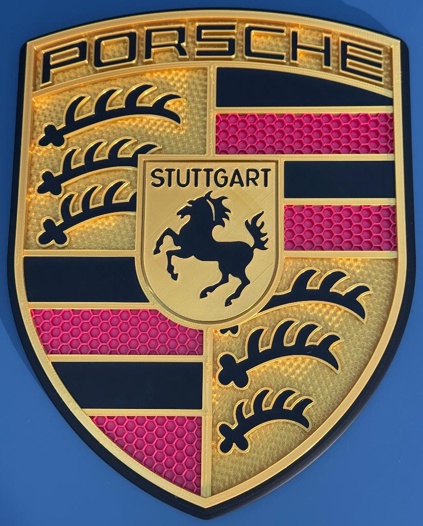Groot Porsche logo shield 32cm voor aan de muur, Verzamelen, Ophalen of Verzenden, Nieuw, Overige typen