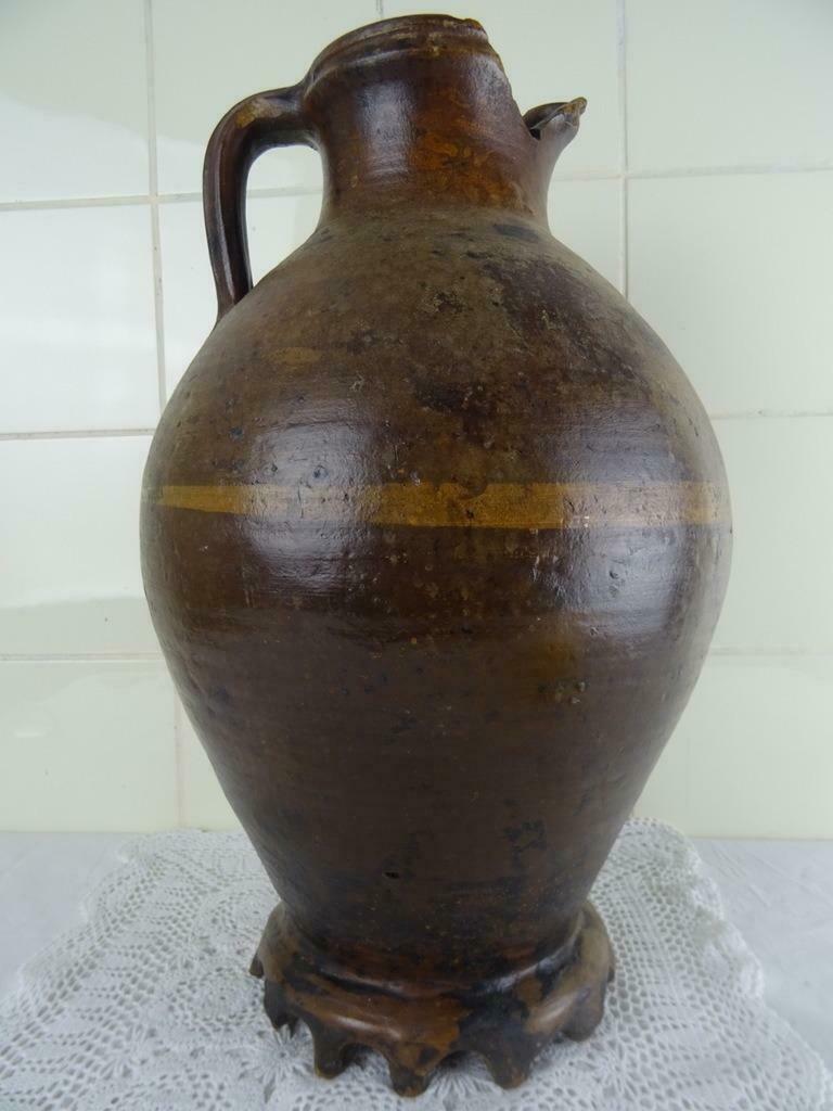Cruche antique 1850 grès Langerwehe Art antique de curiosité, Enlèvement ou Envoi