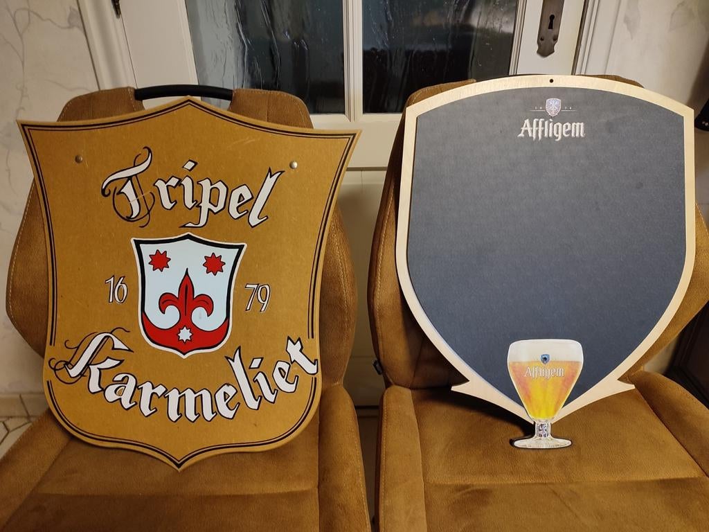 Karmeliet en Affligem houten borden, Ophalen, Gebruikt