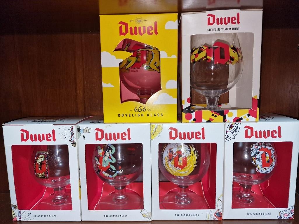 lot van 6 Duvel glazen  (E), Verzamelen, Ophalen of Verzenden, Nieuw, Glas of Glazen, Duvel