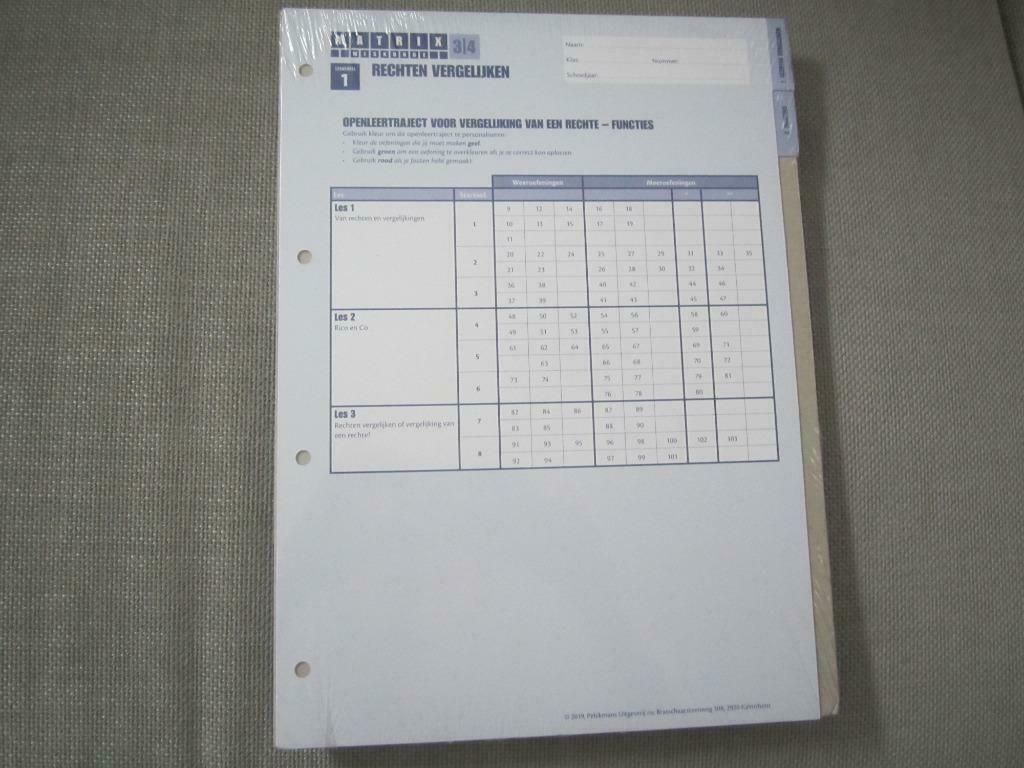 Schoolboek wiskunde Matrix 3|4 Rechten vergelijken, Ophalen, Nieuw, Wiskunde A, Pelckmans
