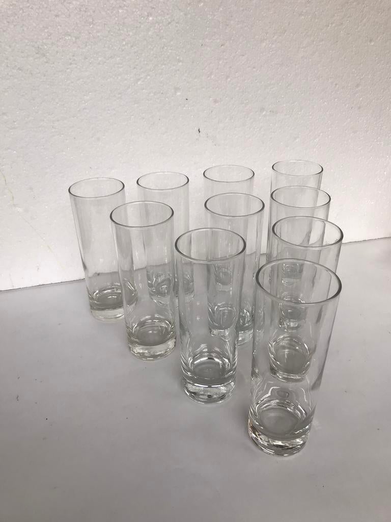 10 waterglazen of longdrink glazen, Ophalen, Gebruikt