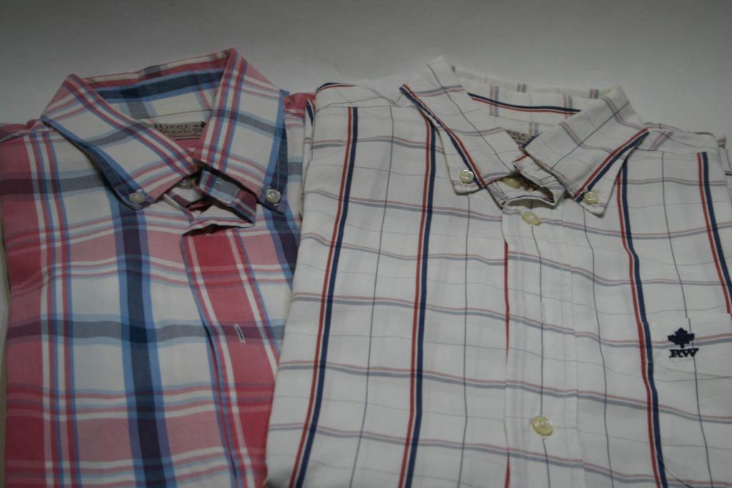 River Woods 2 chemises hommes taille M, longues manches TBE, Enlèvement ou Envoi, Porté, River Woods, Tour de cou 39/40 (M)