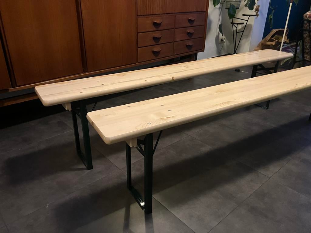 Bank van picknicktafel 2 meter, zitbank, Tuin en Terras, Tuinbanken, Ophalen, Nieuw, Hout