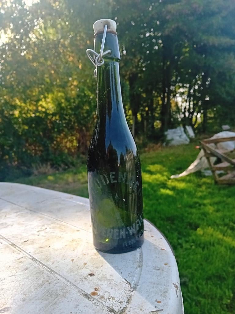 Oude vintage bierfles H Audenaep Beveren Waas, Enlèvement ou Envoi, Utilisé