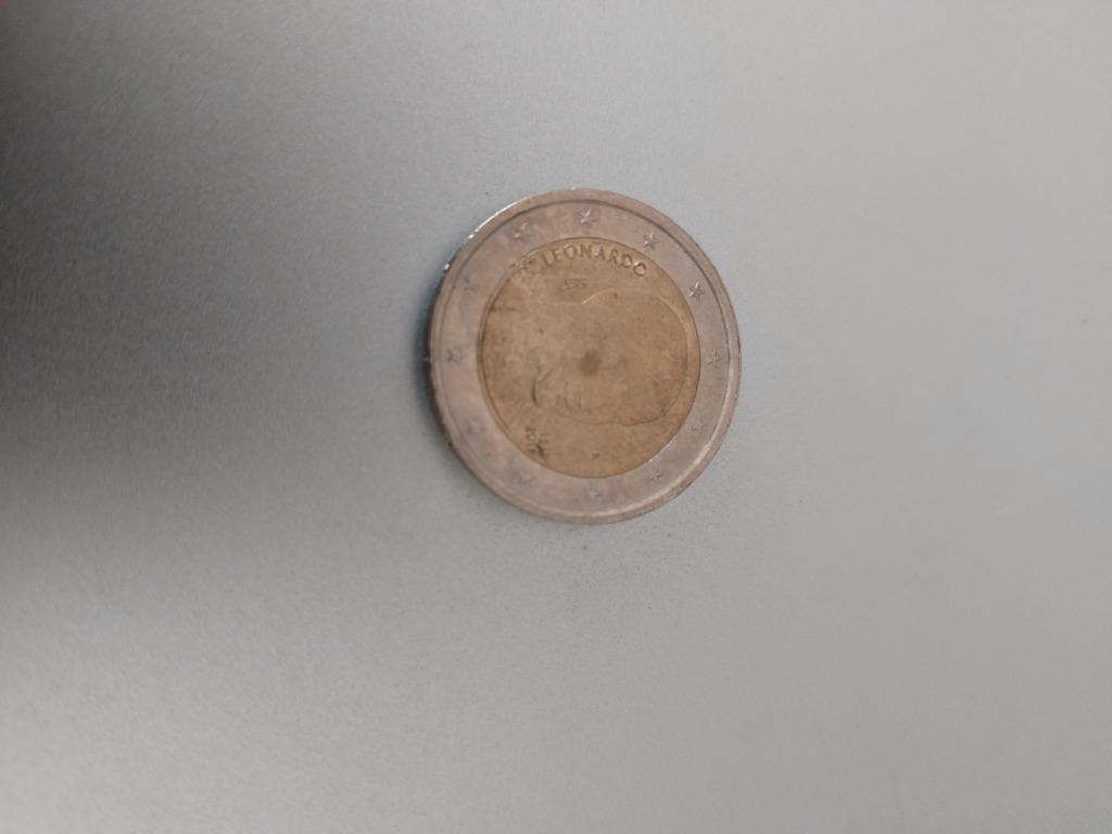 2 euro herdenkingsmunt Italië, Leonardo da Vinci 2019, Postzegels en Munten, Munten | Europa | Euromunten, Ophalen of Verzenden