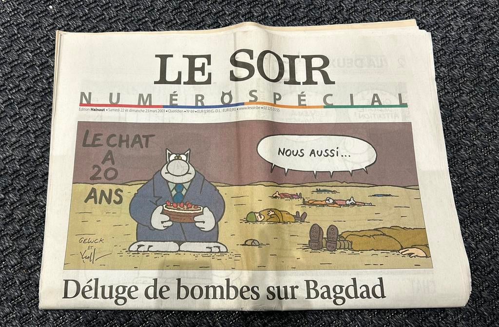 Le Soir - collector « Le chat a 20 ans » 03/2003, 1980 à nos jours, Journal