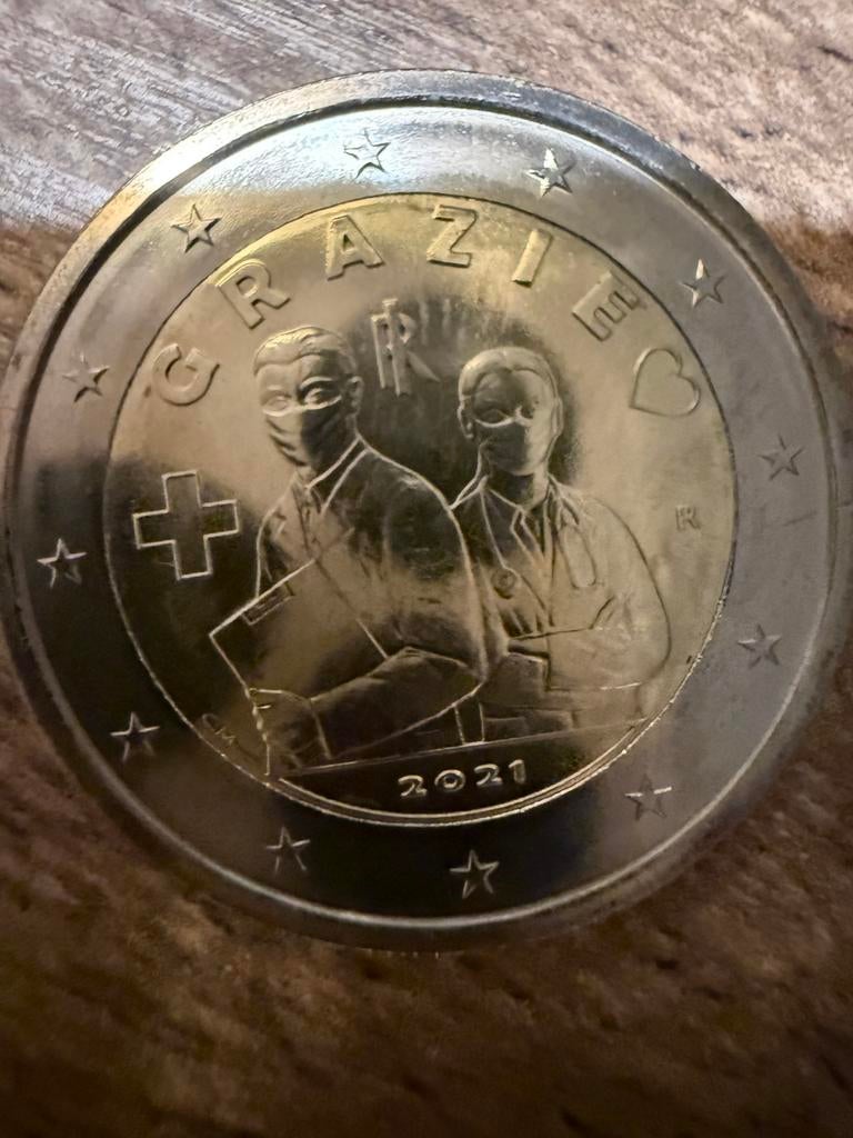 Munt 2 euro covid Italië 2021, Timbres & Monnaies, Enlèvement ou Envoi, Italie, 2 euros