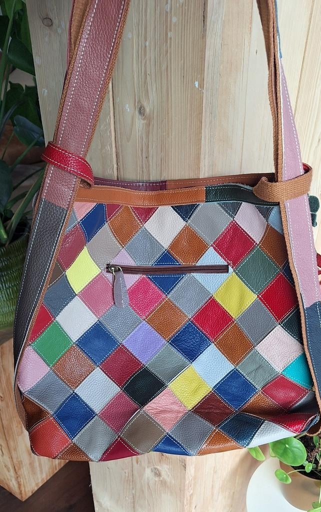 Prachtige lederen handtas uit Italië, Ophalen of Verzenden