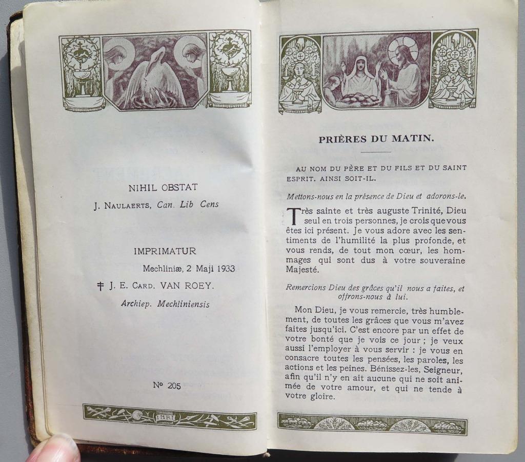 Missel saint sacrement 1933, Enlèvement ou Envoi, Utilisé