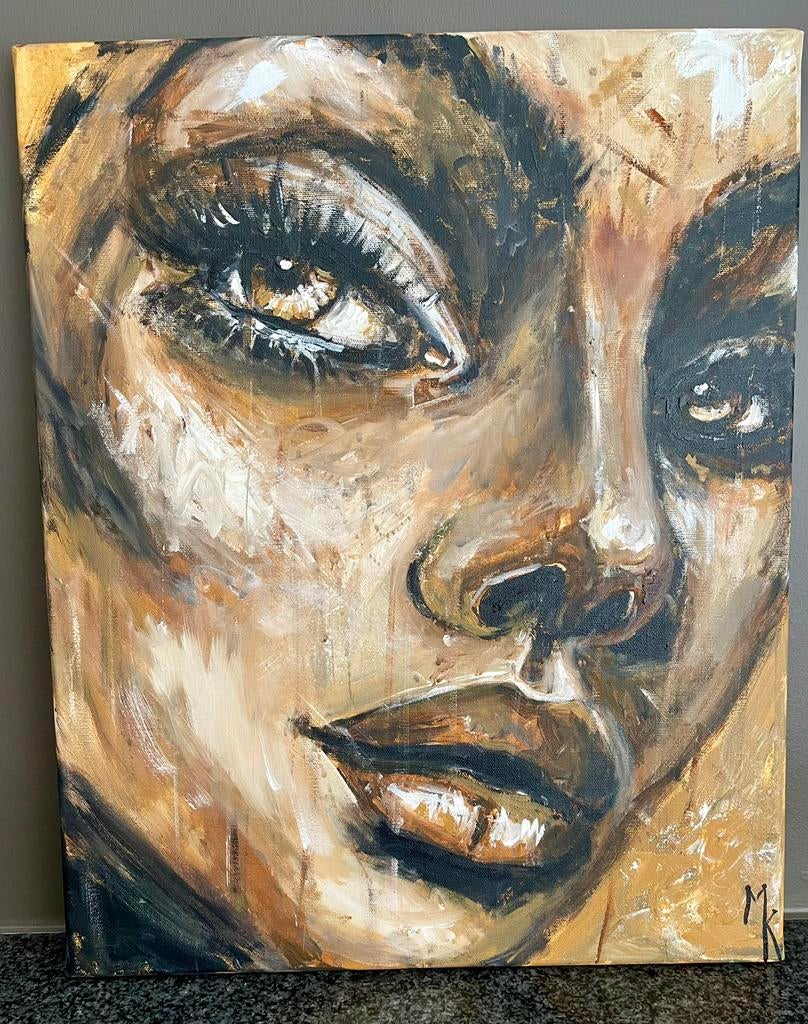 Schilderij Look door Mk Art, Antiek en Kunst, Kunst | Schilderijen | Modern, Ophalen of Verzenden