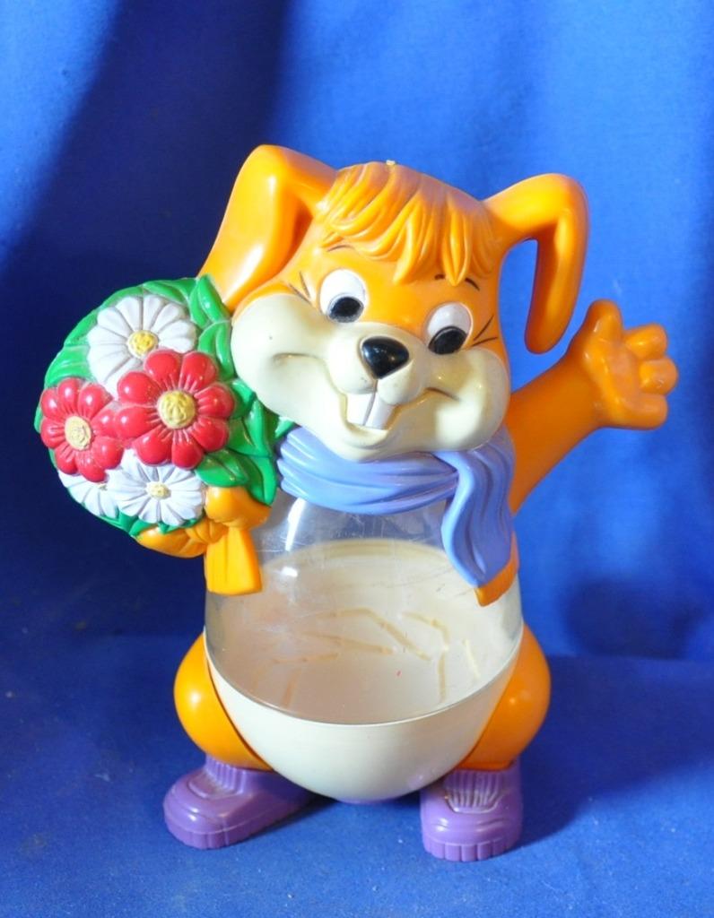 boite figurine chocolat kinder ferrero ecureuil hanny bunny, Enlèvement ou Envoi, Utilisé, Figurines en plastique dur