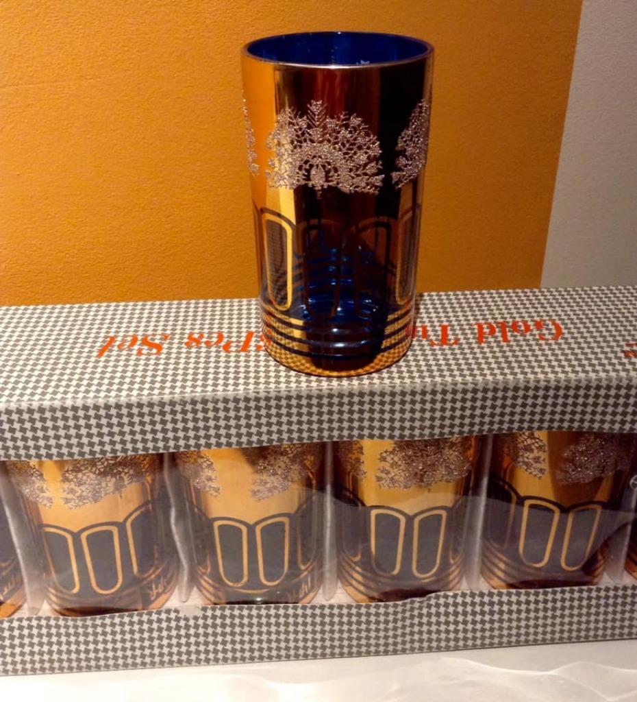 Vintage Dynasty Crown Gold Tea Tumbler 6 pcs set, Enlèvement ou Envoi