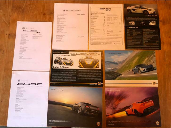 Lotus Elise Exige Europa 2eleven folders en prijslijsten, Enlèvement ou Envoi, Comme neuf