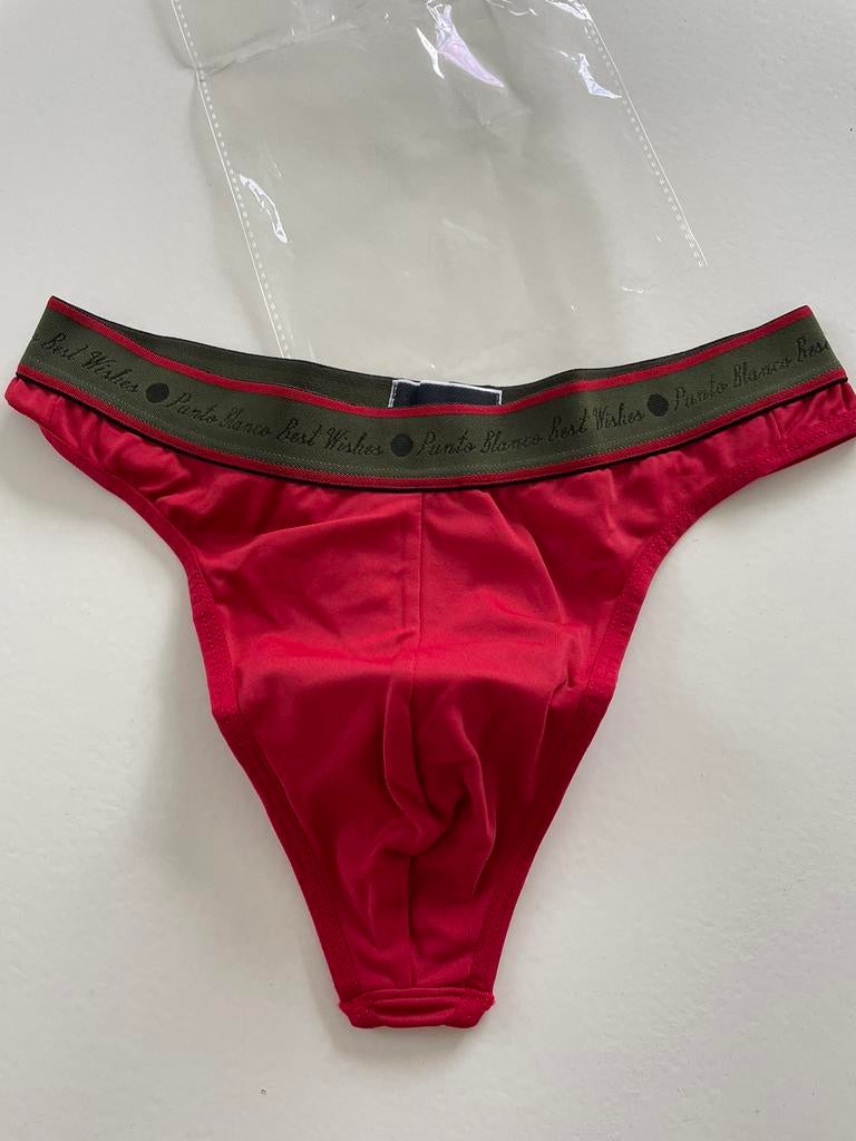 String pour homme New, Envoi, Rouge, Punto Blanco, Slip