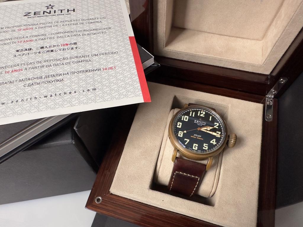 Zenith Pilot Type 20 Extra Special Bronze, Montre-bracelet, Autres marques, Cuir, Enlèvement