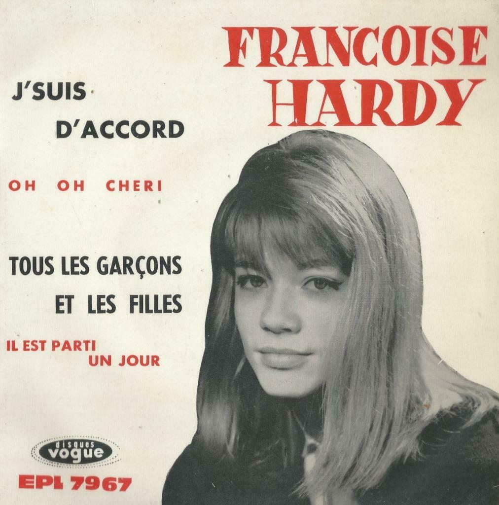 Françoise Hardy – J’suis d’accord / Oh Oh Cheri + 2 - EP, Gebruikt, 7 inch, Ophalen of Verzenden, Pop