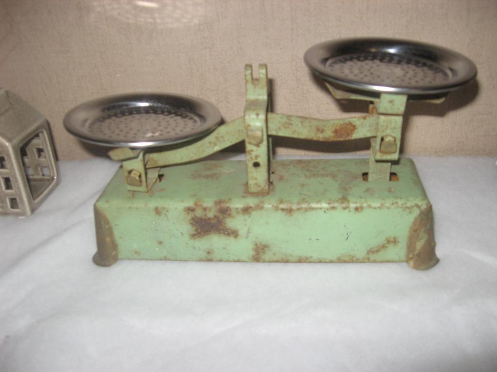 Antieke metalen kinder weegschaal, Ophalen of Verzenden