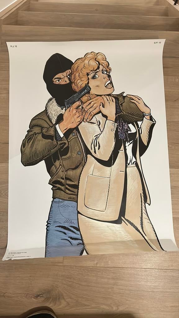 Affiche Malik, Police, Liège, 1984, Enlèvement ou Envoi, Comme neuf