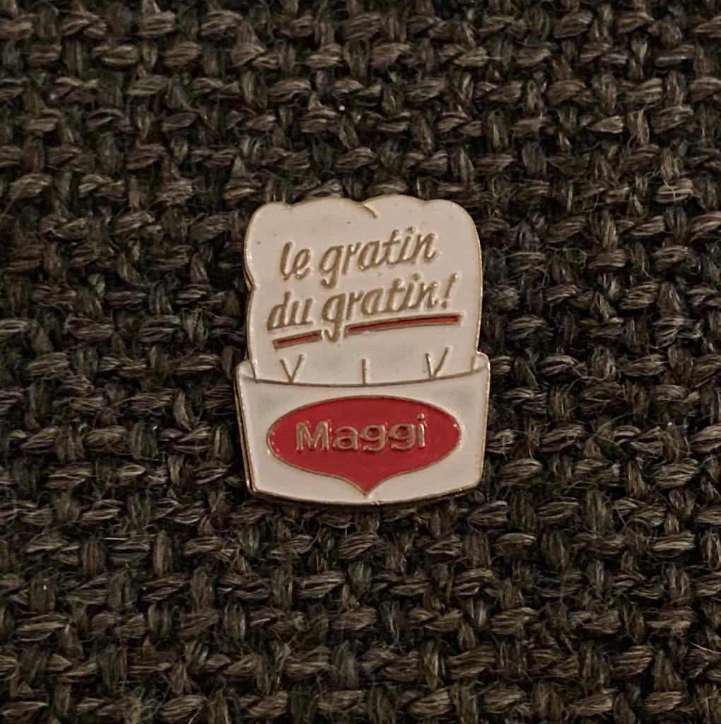 PIN - MAGGI - LE GRATIN DU GRATIN!, Verzamelen, Verzenden, Gebruikt, Merk, Speldje of Pin