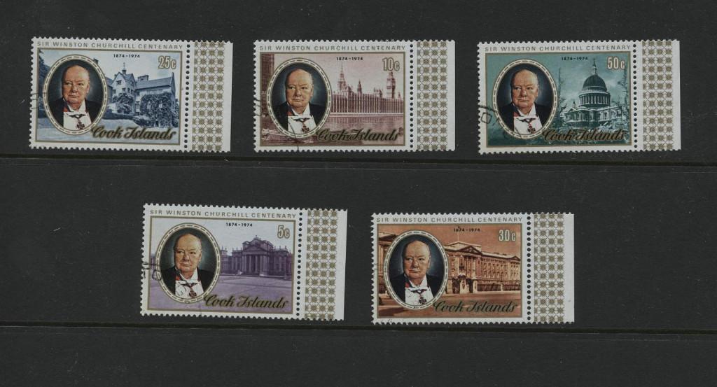 Cook Islands Churchill Gibbons 403-407 gestempeld, Verzenden, Gestempeld