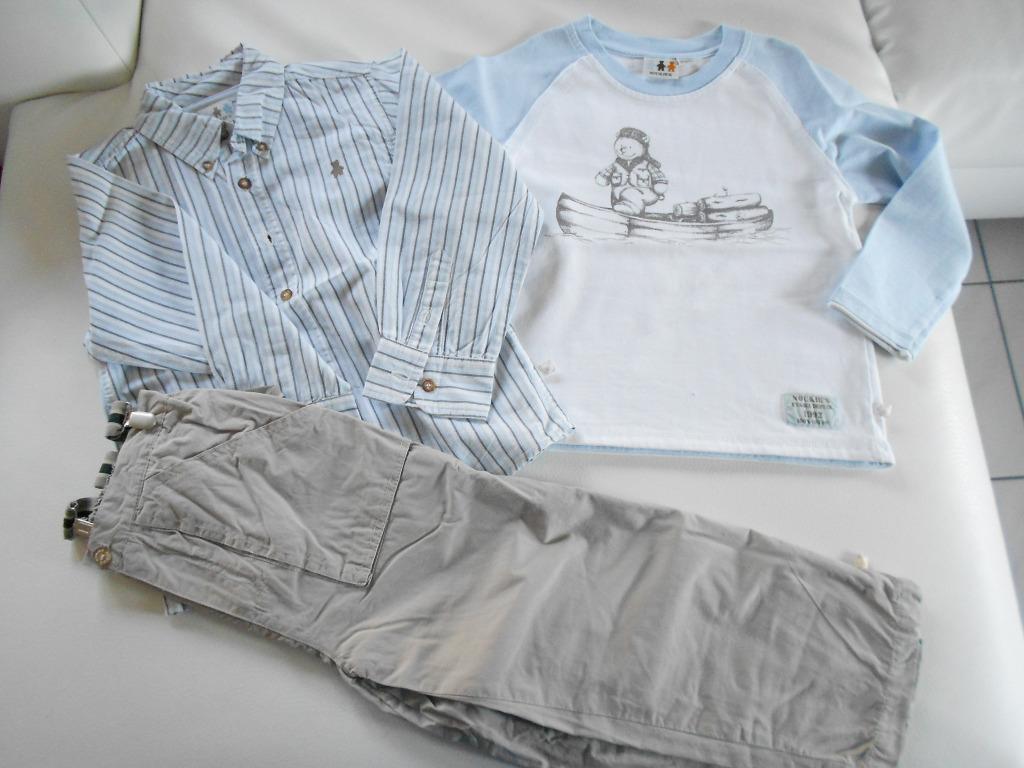 m 104 trui, hemd en broek met bretellen Noukies, Enlèvement ou Envoi, Comme neuf, Pantalon