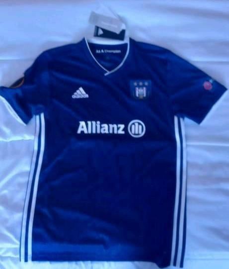 Maillot signé Europa League 2018-19 Domicile RSC Anderlecht, Taille M, Enlèvement ou Envoi, Neuf, Maillot