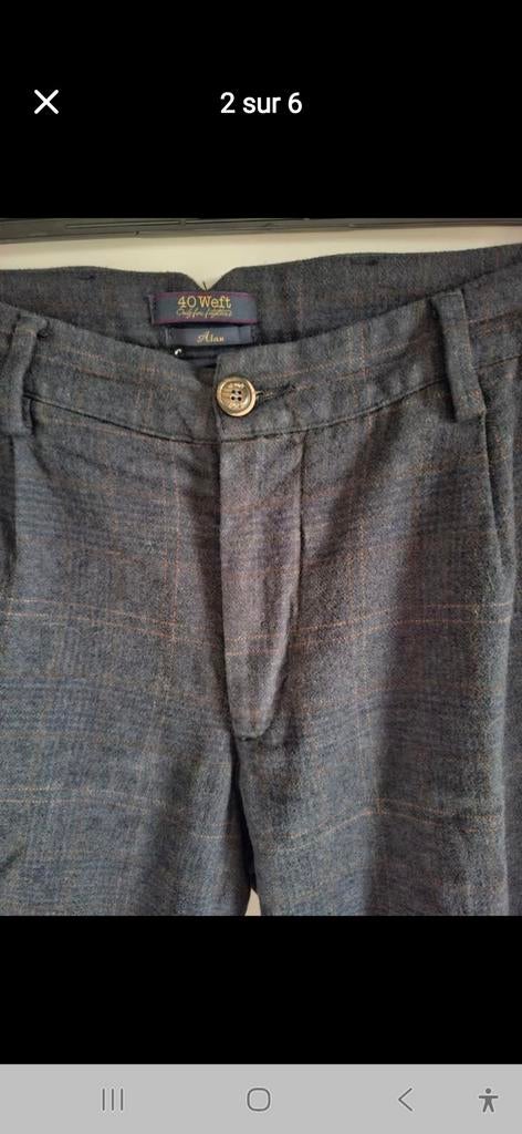 Beau pantalon bleu T50 40weft carreaux, Vêtements | Hommes, Comme neuf, Bleu, Taille 48/50 (M), 40weft