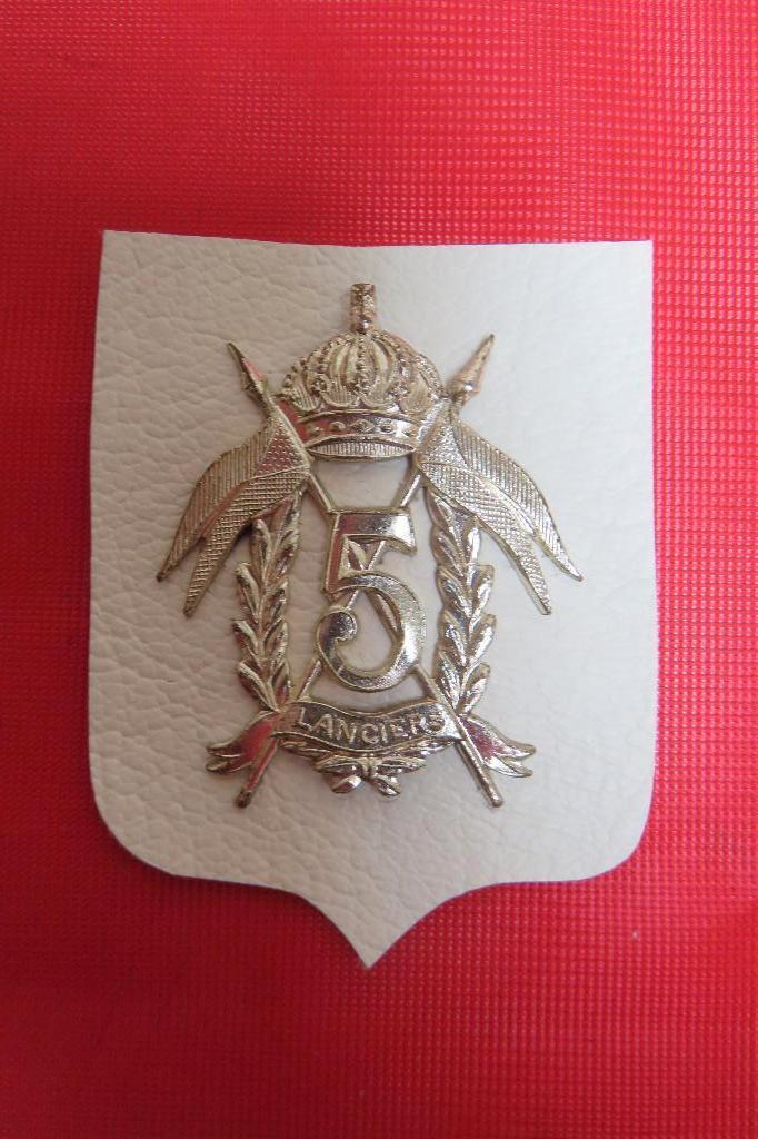 Baretinsigne: 5de Lansiers, Ophalen of Verzenden, Landmacht, Embleem of Badge