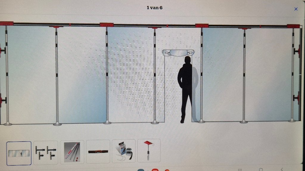 ZipWall Stofscherm, Ophalen, Zo goed als nieuw