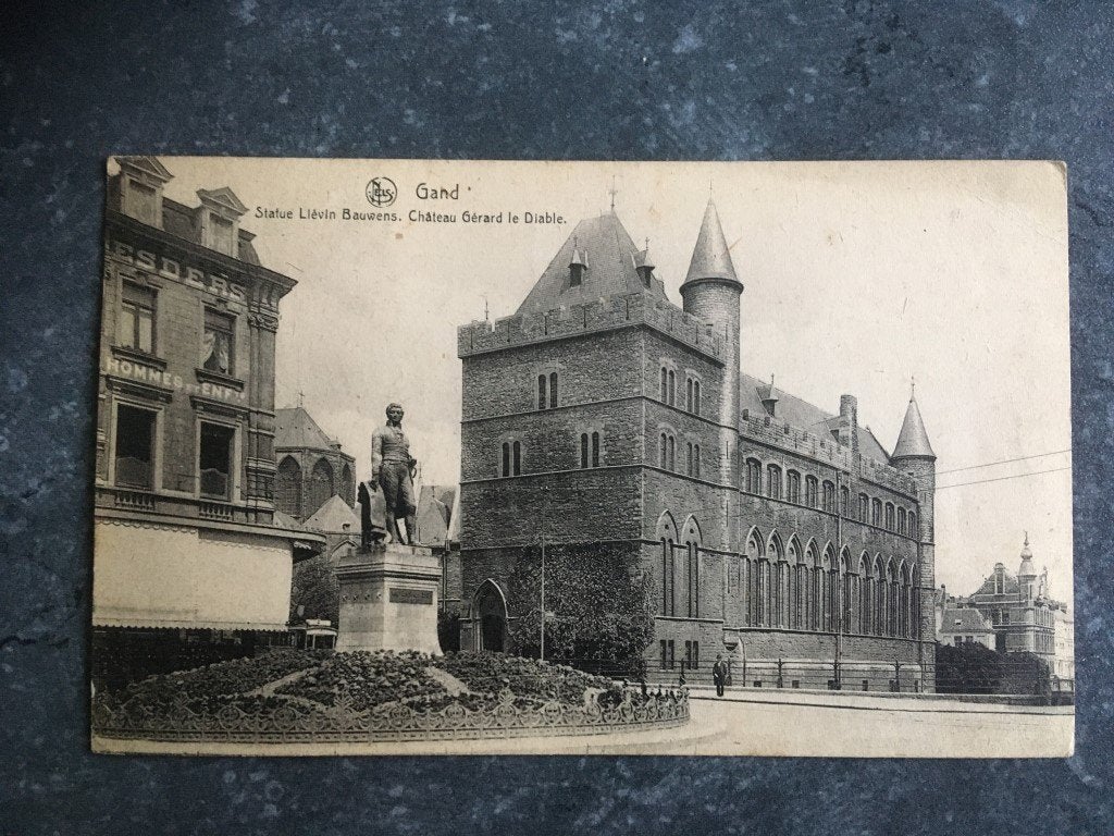 carte postale Gand statue Lieven Bauwens - Devil's Stone, Enlèvement ou Envoi, Flandre Orientale