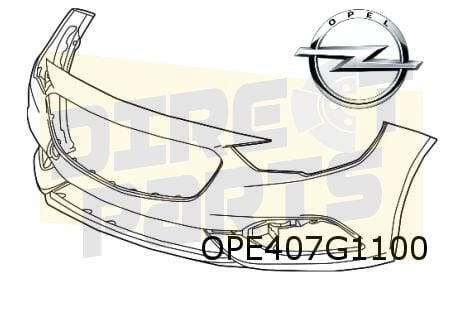 Opel Insignia B (6/17-) voorbumper (bij PDC en/of UD5) (te s, Auto-onderdelen, -, -, Opel, Nieuw