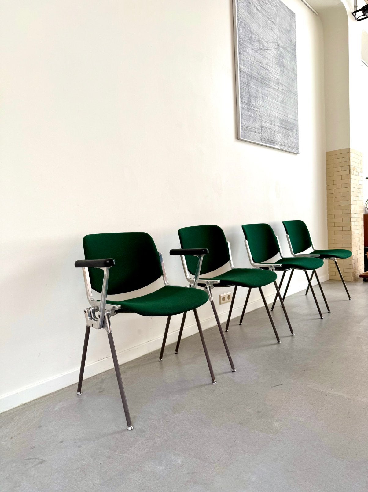 Vintage Stoelen - Giancarlo Piretti Castelli, Huis en Inrichting, Ophalen, Zo goed als nieuw, Stof